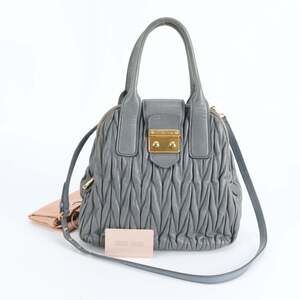 Miu Miu Miu Matelassé RL0068 Leather Shoulder Bag/Handbag for Women (with Gua...